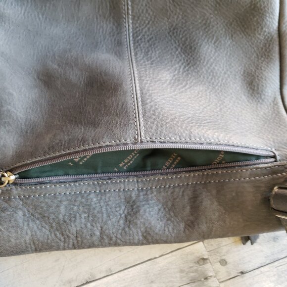 I Medici Firenze Genuine Leather Ash Blue Messenger Bag Crossbody Made In Italy - Picture 3 of 14
